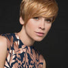 Point Wig by Ellen Wille – Edgy Asymmetrical Cut, Mono Crown, Lightweight Synthetic | Buy at BuyWigsUSA - LIGHT MANGO MIX 28.31.19 | Medium Copper Red, Copper Red, and Butterscotch Blonde Highlights