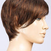 Point Wig by Ellen Wille – Edgy Asymmetrical Cut, Mono Crown, Lightweight Synthetic | Buy at BuyWigsUSA - HOT CHOCOLATE MIX 6.33.29 | Medium Brown, Reddish Brown, and Light Auburn Blend
