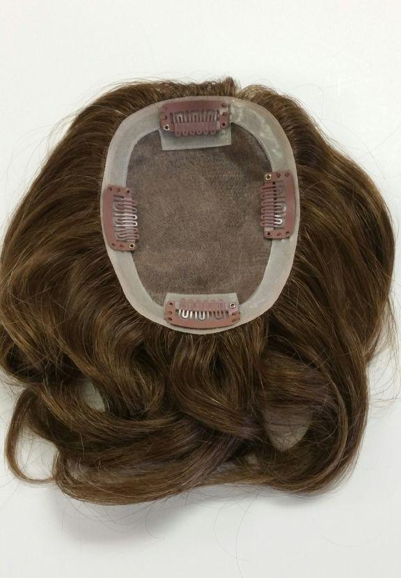 Topper human hair 6" long base 5" x 4.5" Silk base Hand tied - Buy Wigs USA