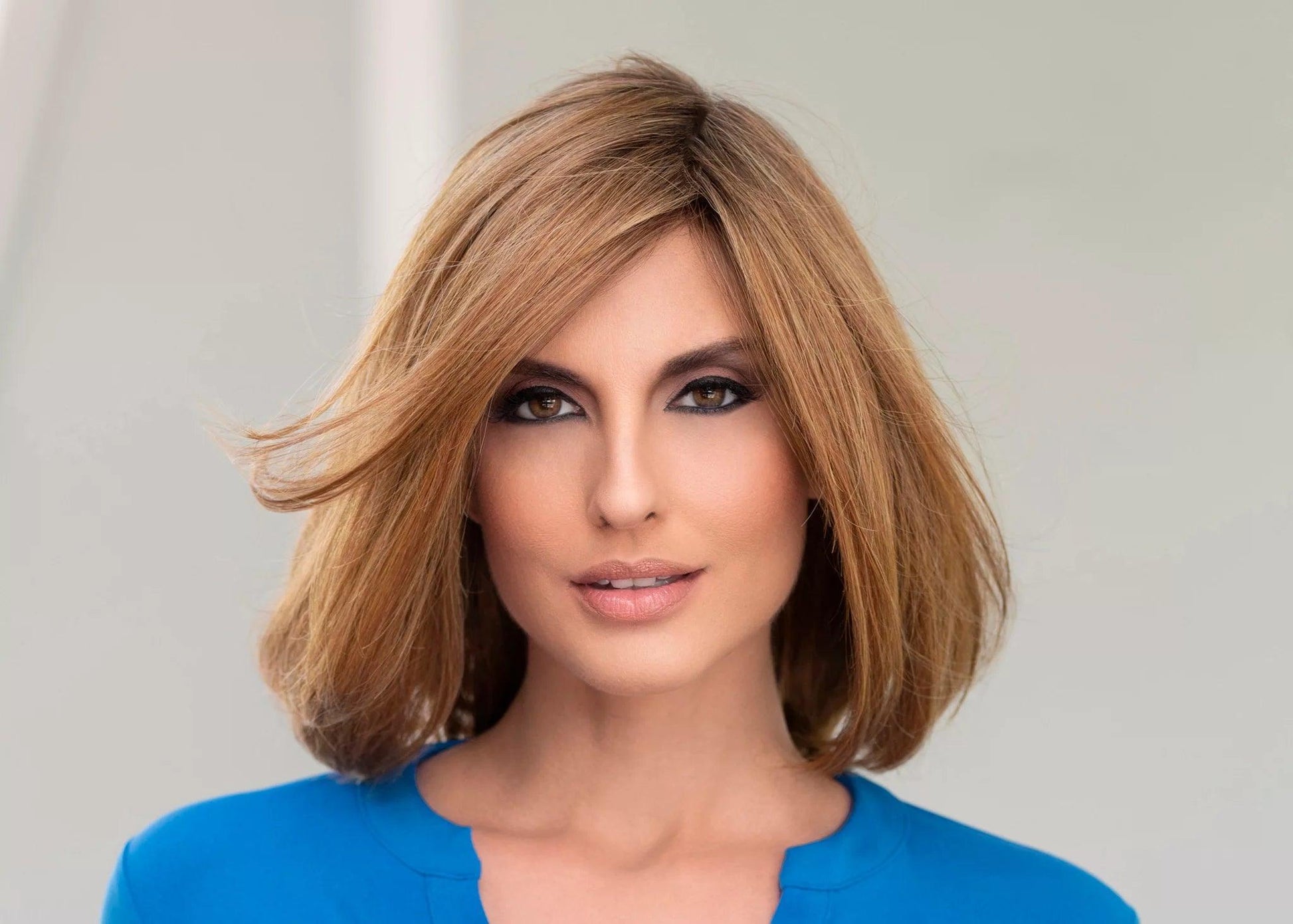 Lynsey - EnvyHair Human Hair Synthetic Blended Mono Top Wig by Envy - Buy Wigs USA
