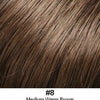 Style # 307-H | Fall / Human 16" Remi hair fall / larger 3/4 demi-cap coverage | Look of Love - 8 Medium Warm Brown