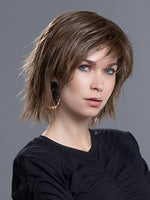 Anima | Mini Lace Front Mono Crown Heat-Friendly Synthetic Wig by Ellen Wille | Edgy Beach Waves, Blunt Fringe, Petite Average Fit - Buy Wigs USA