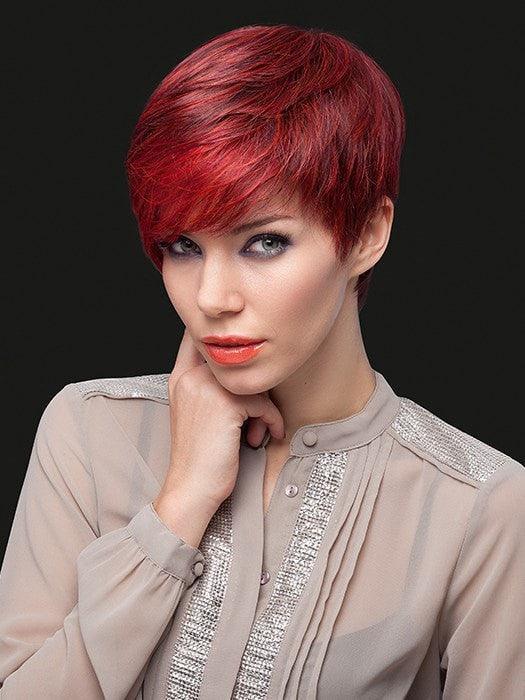 Point Wig by Ellen Wille – Edgy Asymmetrical Cut, Mono Crown, Lightweight Synthetic | Buy at BuyWigsUSA - Buy Wigs USA