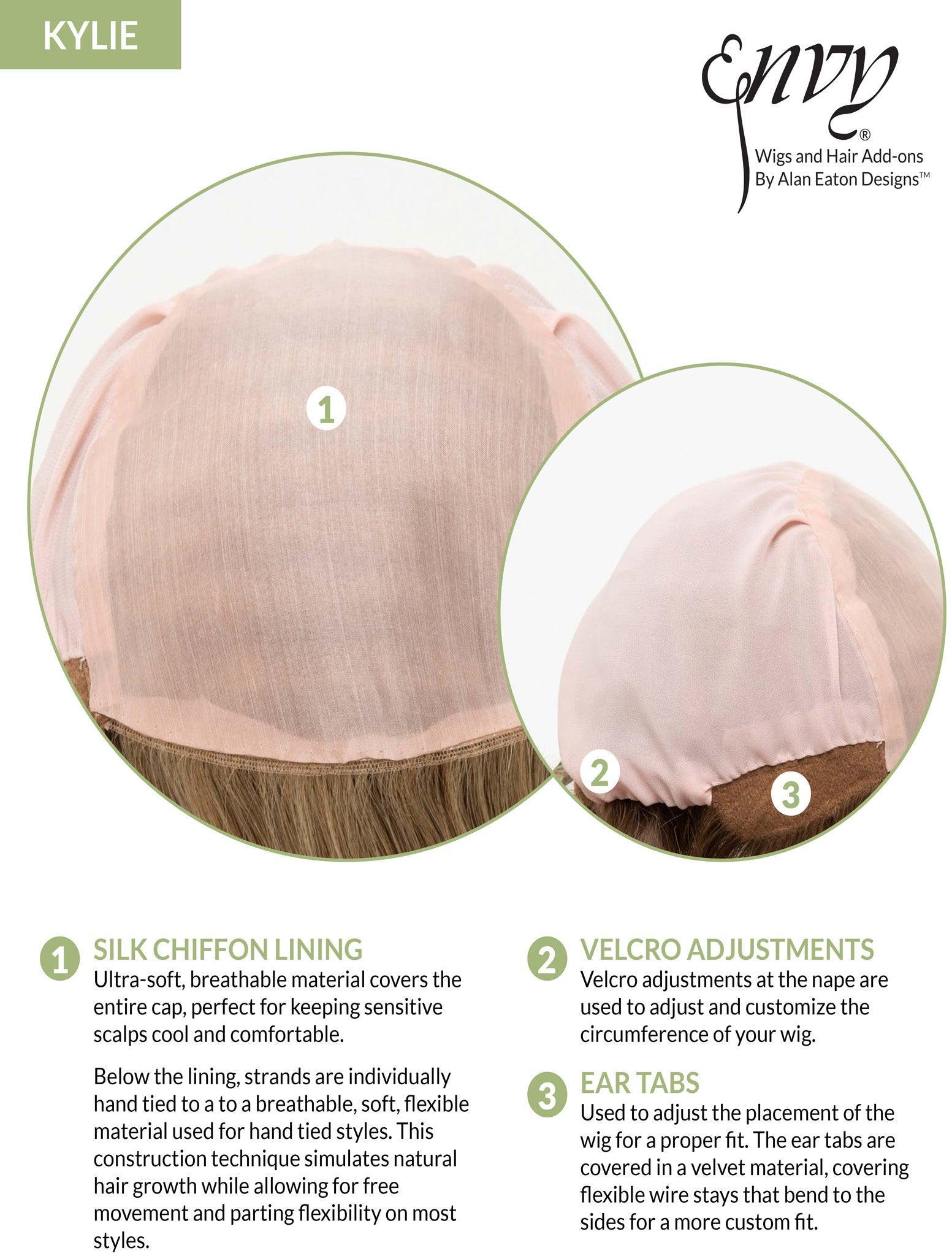 Kylie - EnvyHair Human Hair Synthetic Blend Mono Top Wig by Envy - Buy Wigs USA