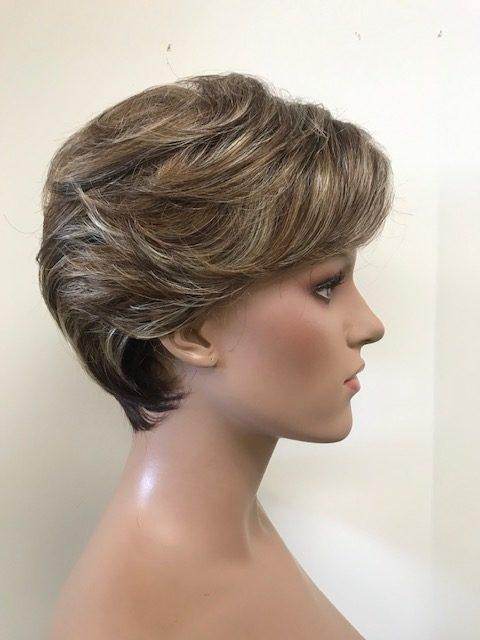 STYLE# 600-S Wig, capless base, mono top, illusion front hairline; futura fiber hair, pre-styled, $378.00 - Image Maker Wigs Online