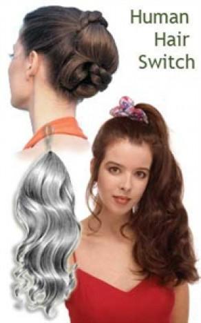 Transform Your Style: 20" Human Hair Switch | Chignon & Braid Hair Addition | Look of Love - Buy Wigs USA