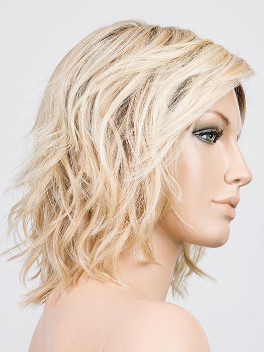 Anima | Mini Lace Front Mono Crown Heat-Friendly Synthetic Wig by Ellen Wille | Edgy Beach Waves, Blunt Fringe, Petite Average Fit - Buy Wigs USA