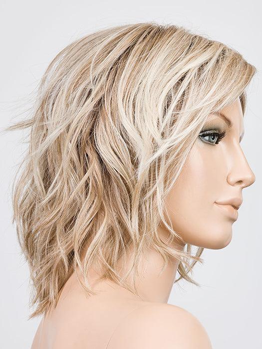 Anima | Mini Lace Front Mono Crown Heat-Friendly Synthetic Wig by Ellen Wille | Edgy Beach Waves, Blunt Fringe, Petite Average Fit - Buy Wigs USA