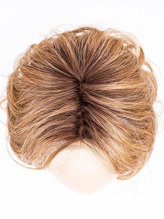 DIVA by ELLEN WILLE in CANDY BLONDE ROOTED 101.27.60 | Dark Strawberry Blonde Tipped with Pearl Platinum & Pearl White with Dark Shaded Roots